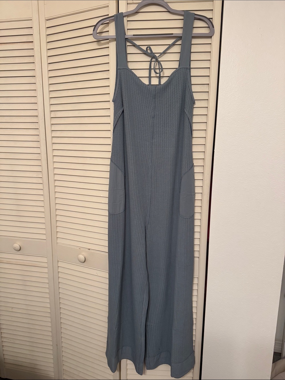 Zenana Outfitters Light Blue Jumpsuit Label View